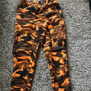 Orange camo pants
